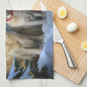 Linge De Cuisine Décor de Noël pour retrieur d'or (Quart Plié)