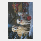 Linge De Cuisine Décor de Noël pour retrieur d'or (Vertical)