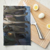 Linge De Cuisine Décor de Noël Rhodesian Ridgeback Snowy Sleigh (Quart Plié)