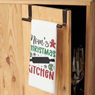 Linge De Cuisine Décor de vacances de la cuisine de Noël de maman