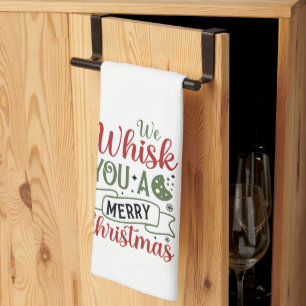 Linge De Cuisine Décor de vacances 'We Whisk You a Joyeux Christmas