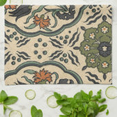 Linge De Cuisine Décor Floral Perse Carrelage (Plié)