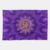 Linge De Cuisine Décor Maison Flamme Goa Violet Or (Horizontal)