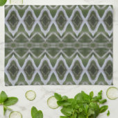 Linge De Cuisine Décor vert et gris (Plié)