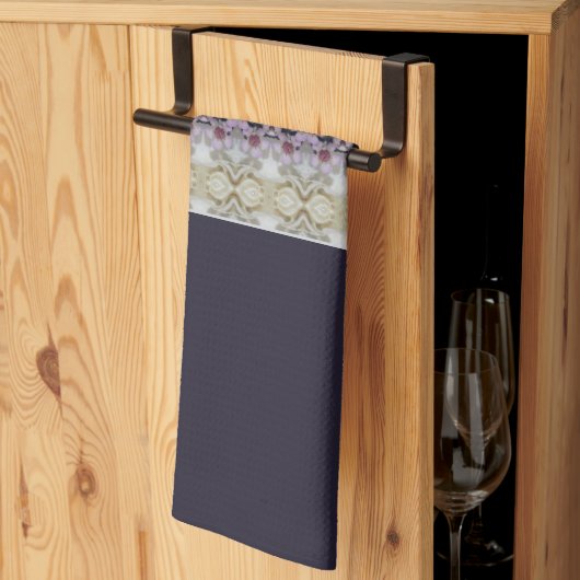 Linge De Cuisine Décor violet brun clair et gris (Pliage en tiers)