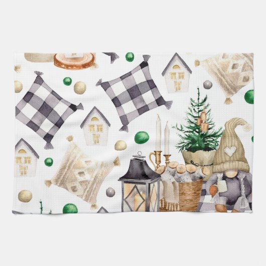 Linge De Cuisine Décoration de Noël Gnome (Horizontal)