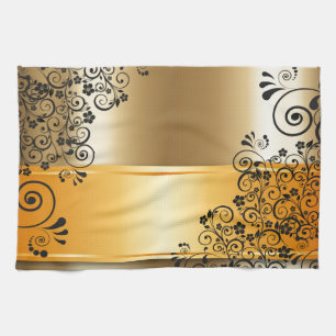 Linge De Cuisine Décoration florale élégante