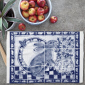 Linge De Cuisine Dedham Bleu Blanc Cute Lapin Lapin Lapin Russe