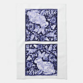 Linge De Cuisine Dedham Blue Rabbit, Classic Blue & White Design (Vertical)
