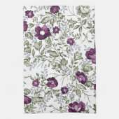 Linge De Cuisine Deep Purple floral (Vertical)