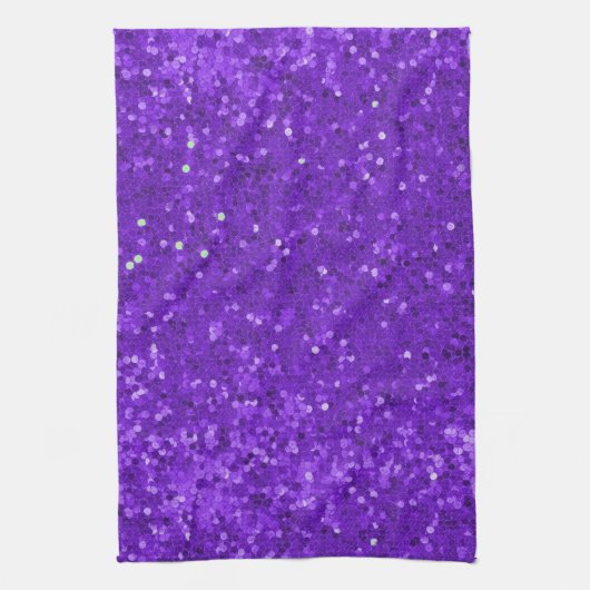 Linge De Cuisine Deep Purple Glam Faux Glitter Pattern (Vertical)