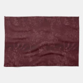 Linge De Cuisine Deep Red Burgundy Floral Christmas (Horizontal)