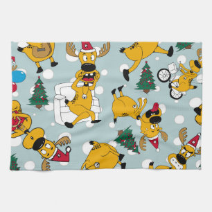 Linge De Cuisine Deer Festive : Design Motif de Noël