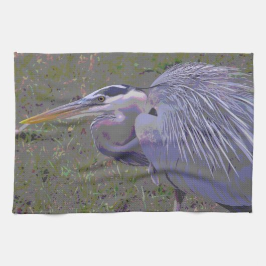 Linge De Cuisine Défi Great Blue Heron (Horizontal)