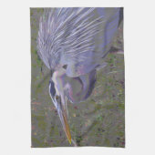Linge De Cuisine Défi Great Blue Heron (Vertical)