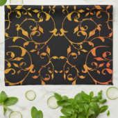 Linge De Cuisine Défilement de rouille et de noir (Plié)