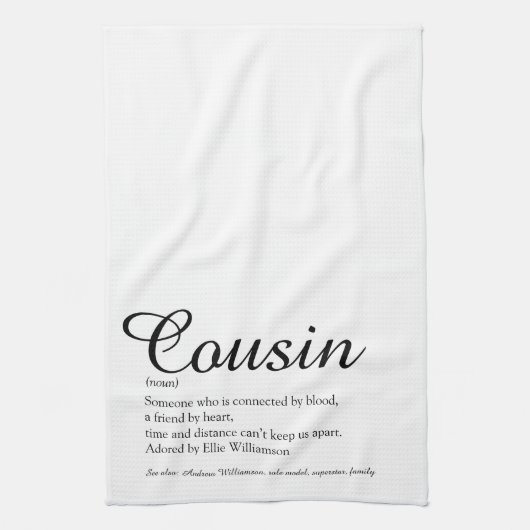 Linge De Cuisine Définition de cousin noir et blanc moderne cool (Vertical)
