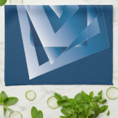 Linge De Cuisine dégradé bleu 1 (Plié)