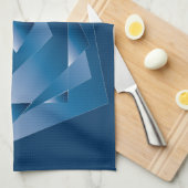 Linge De Cuisine dégradé bleu 1 (Quart Plié)