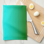 Linge De Cuisine Dégradé bleu et vert mer et ciel (Quart Plié)