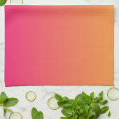 Linge De Cuisine dégradé rose et orange (Plié)