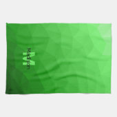 Linge De Cuisine Dégradé vert clair géométrie motif maille Monogram (Horizontal)