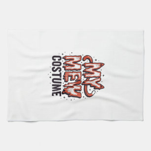 Linge De Cuisine Déguisement de chat mignon d'Halloween, design vin