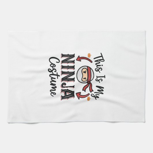 Linge De Cuisine Déguisement de ninja drôle Design vectoriel Hallow (Horizontal)