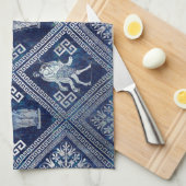 Linge De Cuisine Déités grecques et méandre ornement clé (Quart Plié)