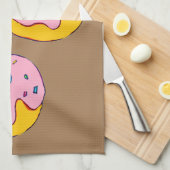 Linge De Cuisine Délicieux dessert doughnut rose adorable (Quart Plié)