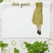 Linge De Cuisine Demande d'auto-nettoyage de la dame rétro modifiab (Plié)