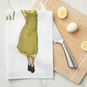 Linge De Cuisine Demande d'auto-nettoyage de la dame rétro modifiab (Quart Plié)