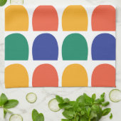 Linge De Cuisine Demi-cercle coloré géométrique (Plié)