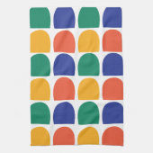 Linge De Cuisine Demi-cercle coloré géométrique (Vertical)