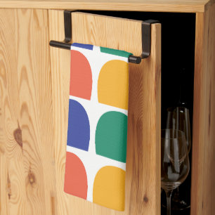 Linge De Cuisine Demi-cercle coloré géométrique