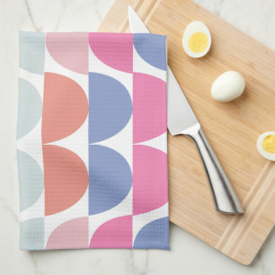 Linge De Cuisine Demi-cercle géométrique coloré 
