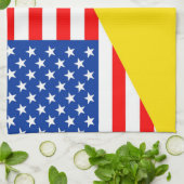 Linge De Cuisine demi de drapeau Etats-Unis des Etats-Unis Amérique (Plié)
