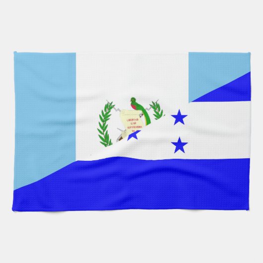 Linge De Cuisine demi de symbole de drapeau du Guatemala Honduras (Horizontal)