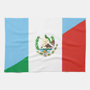 Linge De Cuisine demi de symbole de drapeau du Guatemala Mexique