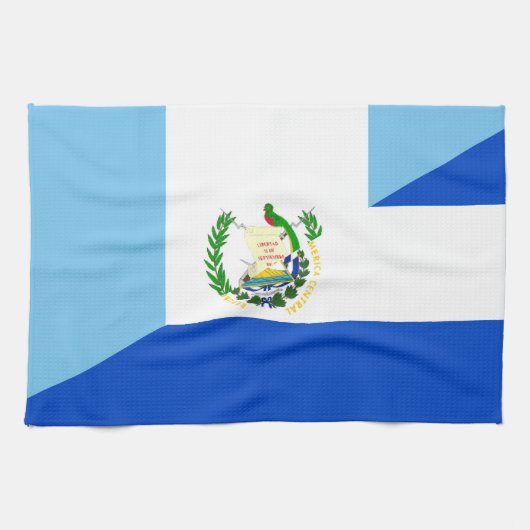 Linge De Cuisine demi de symbole de pays de drapeau du Guatemala (Horizontal)