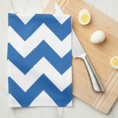 Linge De Cuisine Denim Blue Bold Chevron (Quart Plié)