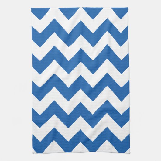 Linge De Cuisine Denim Blue Bold Chevron (Vertical)