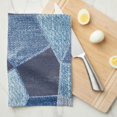 Linge De Cuisine Denim Urban : Patchwork à rayures détendues. (Quart Plié)