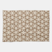 Linge De Cuisine Dentelle antique - crème et marron (Horizontal)