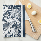 Linge De Cuisine Dentelle blanche 2 (Quart Plié)