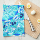 Linge De Cuisine Dentelle d'Aqua, mandala sensible et abstrait (Quart Plié)