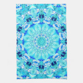 Linge De Cuisine Dentelle d'Aqua, mandala sensible et abstrait (Vertical)