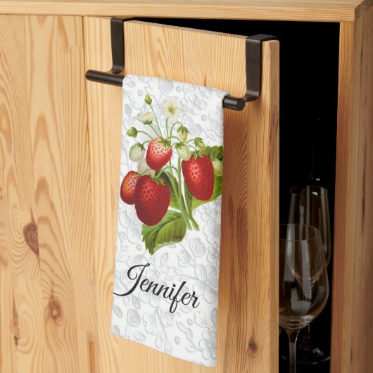 Linge De Cuisine Dentelle de fraise (Pliage en tiers)