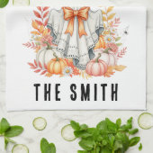 Linge De Cuisine Dentelle florale mignonne Ghost|Halloween Éffrayan (Plié)