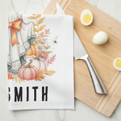 Linge De Cuisine Dentelle florale mignonne Ghost|Halloween Éffrayan (Quart Plié)